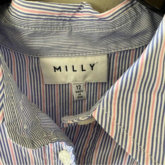 Milly Lavender Striped Sleeveless Dress - Picture 6 of 12